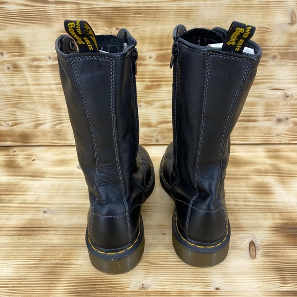 Dr. Marten 14 Eyelet Mid Calf Leather Boot Sz 8 - Picture 4 of 15